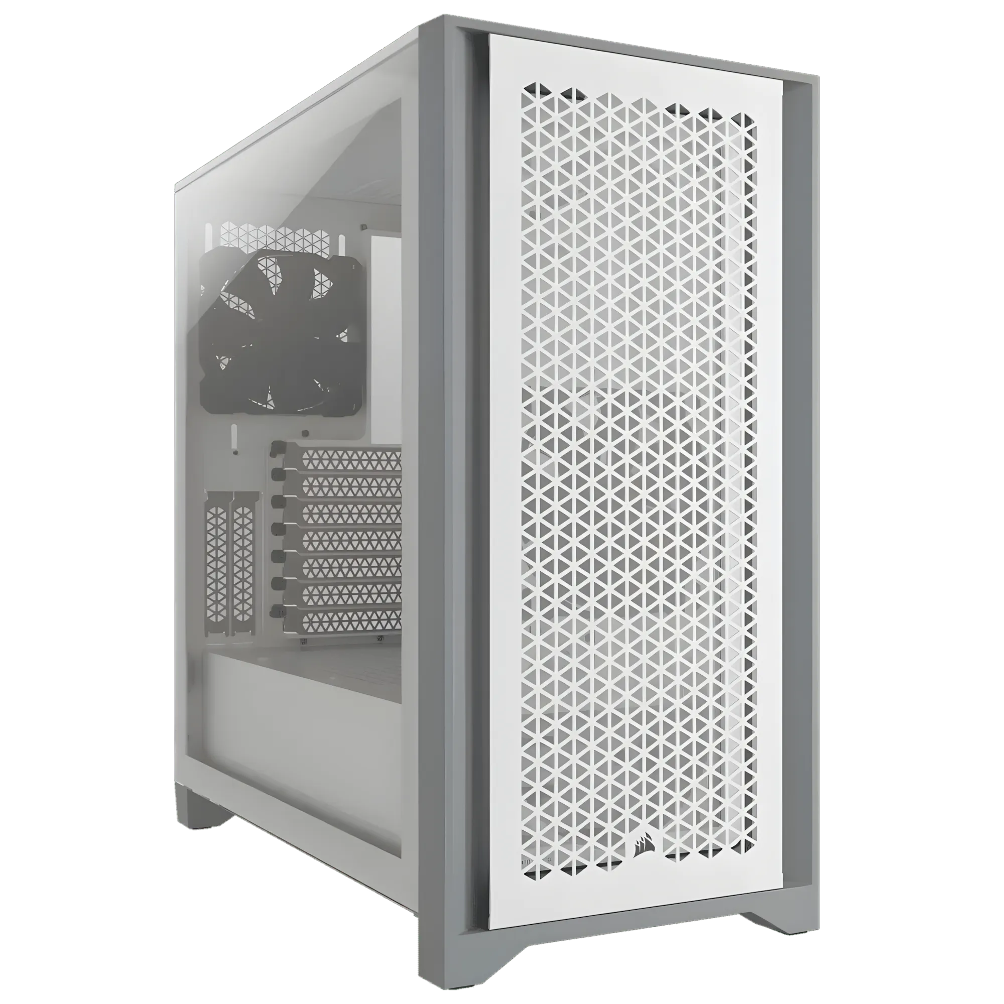 4000D AIRFLOW Tempered Glass Mid-Tower ATX Case — White - Image 2
