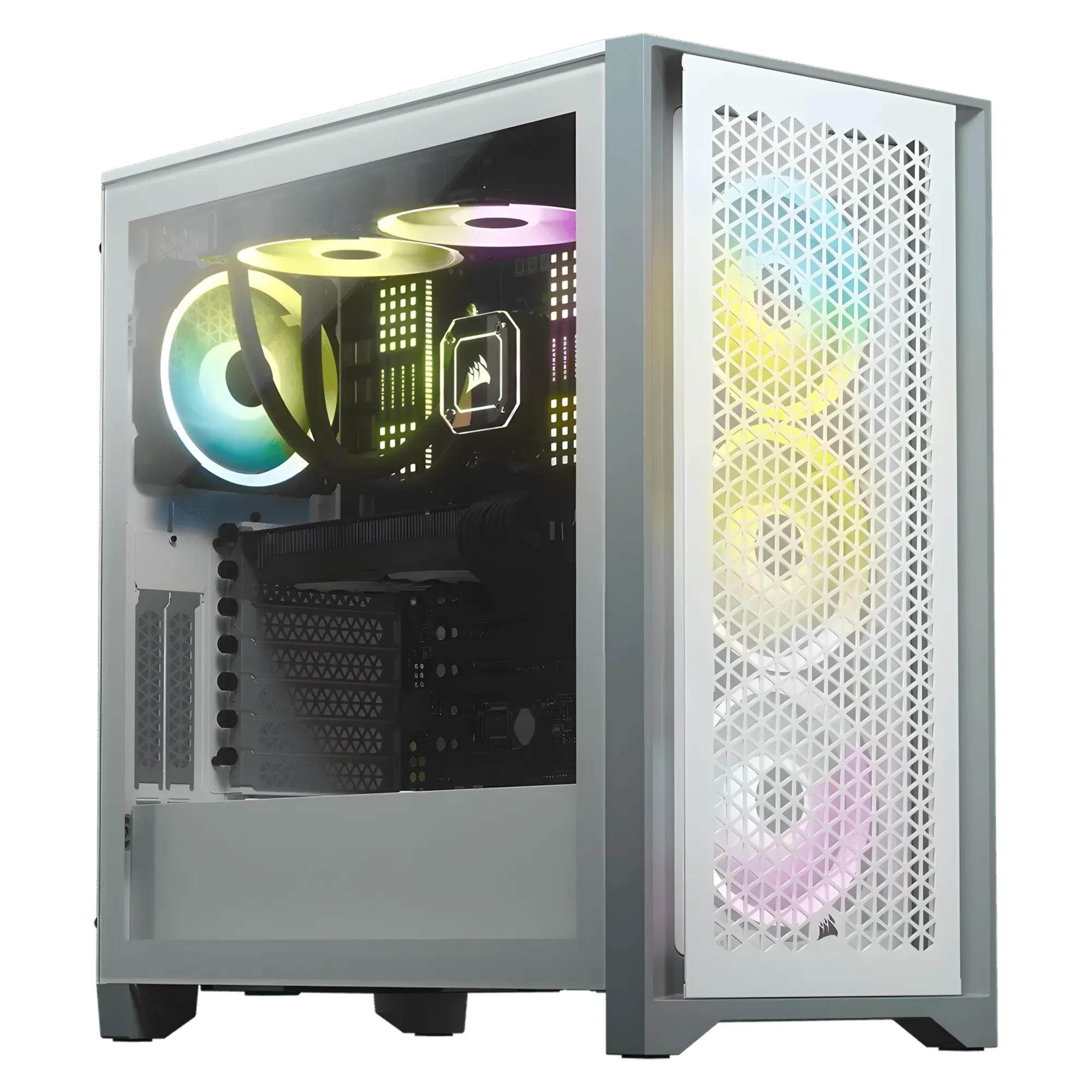 4000D AIRFLOW Tempered Glass Mid-Tower ATX Case — White